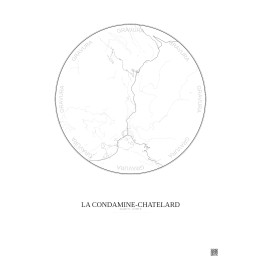 La Condamine-Châtelard — Carte de ville personnalisée