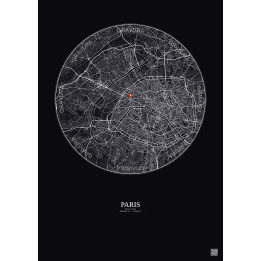Paris, France — Custom City Map
