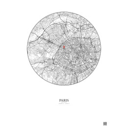 Paris, France — Custom City Map