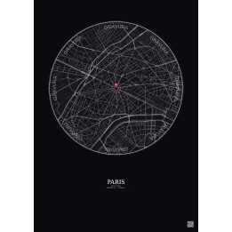 Paris, France — Custom City Map