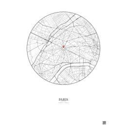 Paris, France — Custom City Map