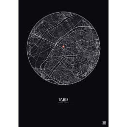 Paris, France — Custom City Map