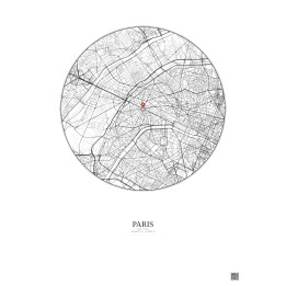 Paris, France — Custom City Map