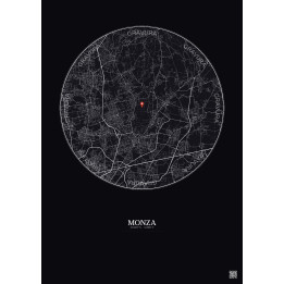 Monza — Carte de ville personnalisée