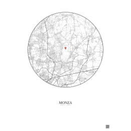 Monza — Carte de ville personnalisée
