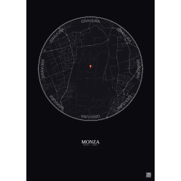 Monza — Carte de ville personnalisée
