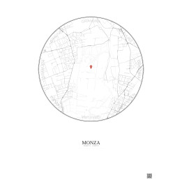 Monza — Carte de ville personnalisée