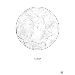 Monza — Carte de ville personnalisée