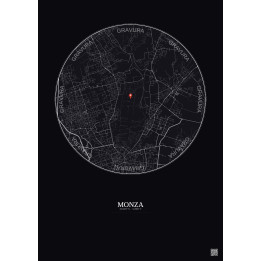 Monza — Carte de ville personnalisée