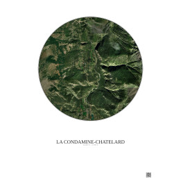 La Condamine-Châtelard — Vue satellite personnalisée