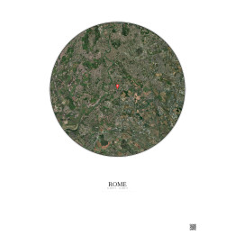 Rome — Vue satellite personnalisée