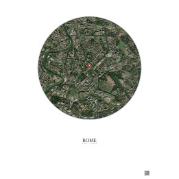 Rome — Vue satellite personnalisée