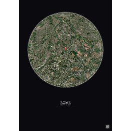 Rome — Vue satellite personnalisée