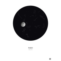 Paris — Carte du ciel personnalisée