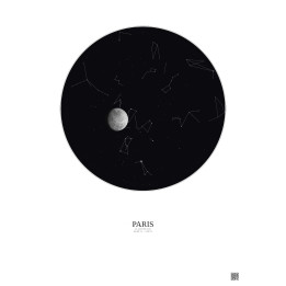Paris — Carte du ciel personnalisée