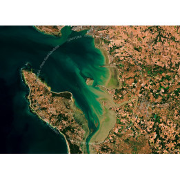 Île d'Aix — Satellite Photography Poster · Gravura