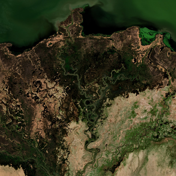 Mongolia — Satellite Photography Poster · Gravura