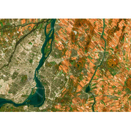 Montreal — Satellite Photography Poster · Gravura