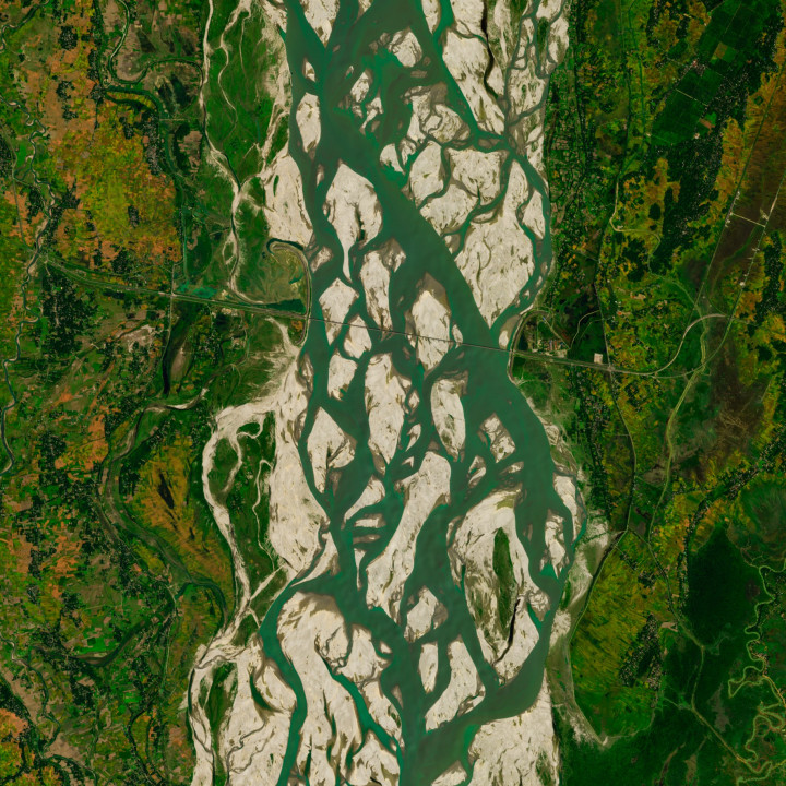 LINZHI-2 — Satellite Photography Poster · Gravura