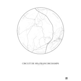 Circuit De Spa Francorchamps City Map Poster 5km | Gravura – Lig