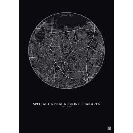 Affiche Special Capital Region Of Jakarta – Poster carte de vill