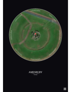 Amesbury - Vue satellite personnalisée 0.1 km · Couleur · Fond foncé