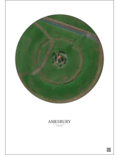 Amesbury - Vue satellite personnalisée 0.1 km · Couleur · Fond clair