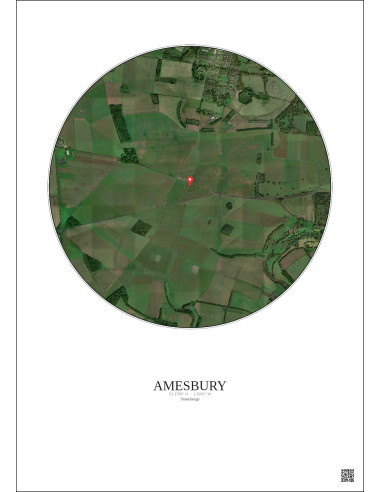 Amesbury - Custom Satellite View 2.5 km · Color · Light background
