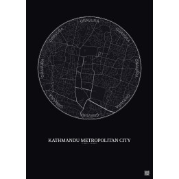 Affiche Kathmandu Metropolitan City – Poster carte de ville 2.5k