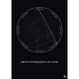 Affiche Circuit International De Lusail – Poster carte de ville 