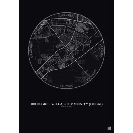 Affiche 180 Degree Villas Community – Poster carte de ville 10km