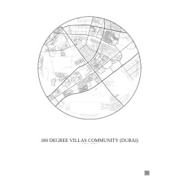 Affiche 180 Degree Villas Community – Poster carte de ville 10km