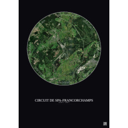 Affiche Circuit De Spa Francorchamps – Poster vue satellite 5km 