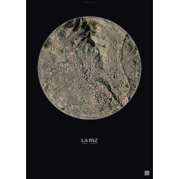 Affiche La Paz – Poster vue satellite 2.5km Couleur | Gravura – 