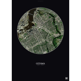 Affiche Ottawa – Poster vue satellite 2.5km Couleur | Gravura – 