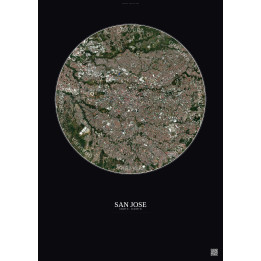 Affiche San Jose – Poster vue satellite 6km Couleur | Gravura – 