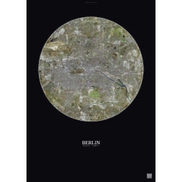 Affiche Berlin – Poster vue satellite 10km Couleur | Gravura – F