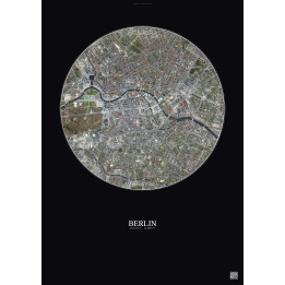Affiche Berlin – Poster vue satellite 2.5km Couleur | Gravura – 