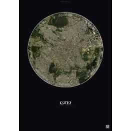 Affiche Quito – Poster vue satellite 2.5km Couleur | Gravura – F