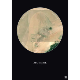 Affiche Abu Simbel – Poster vue satellite 0.1km Couleur | Gravur
