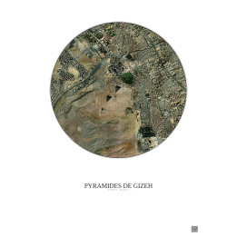 Affiche Pyramides De Gizeh – Poster vue satellite 2.5km Couleur 