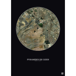 Affiche Pyramides De Gizeh – Poster vue satellite 2.5km Couleur 