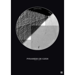 Affiche Pyramides De Gizeh – Poster vue satellite 0.1km N&B | Gr