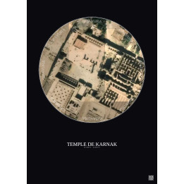 Affiche Temple De Karnak – Poster vue satellite 0.1km Couleur | 