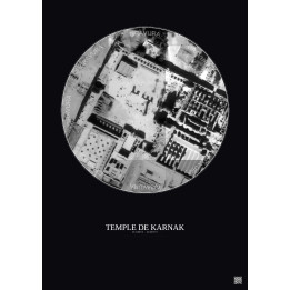 Affiche Temple De Karnak – Poster vue satellite 0.1km N&B | Grav