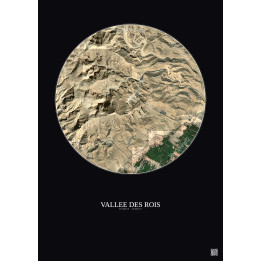 Affiche Vallee Des Rois – Poster vue satellite 2.5km Couleur | G