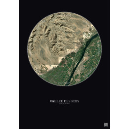Affiche Vallee Des Rois – Poster vue satellite 10km Couleur | Gr