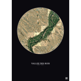 Affiche Vallee Des Rois – Poster vue satellite 30km Couleur | Gr