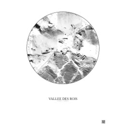 Vallee Des Rois Satellite View Poster 0.1km B&W | Gravura – Ligh