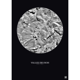 Affiche Vallee Des Rois – Poster vue satellite 0.5km N&B | Gravu
